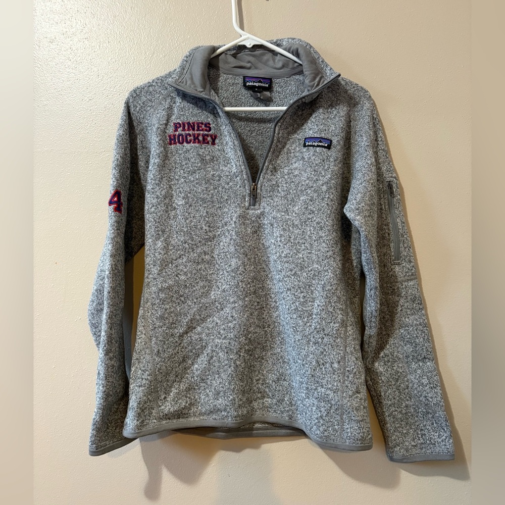 Patagonia Better Sweater 1/4 Zip Gray Fleece Pullover Womens size Medium